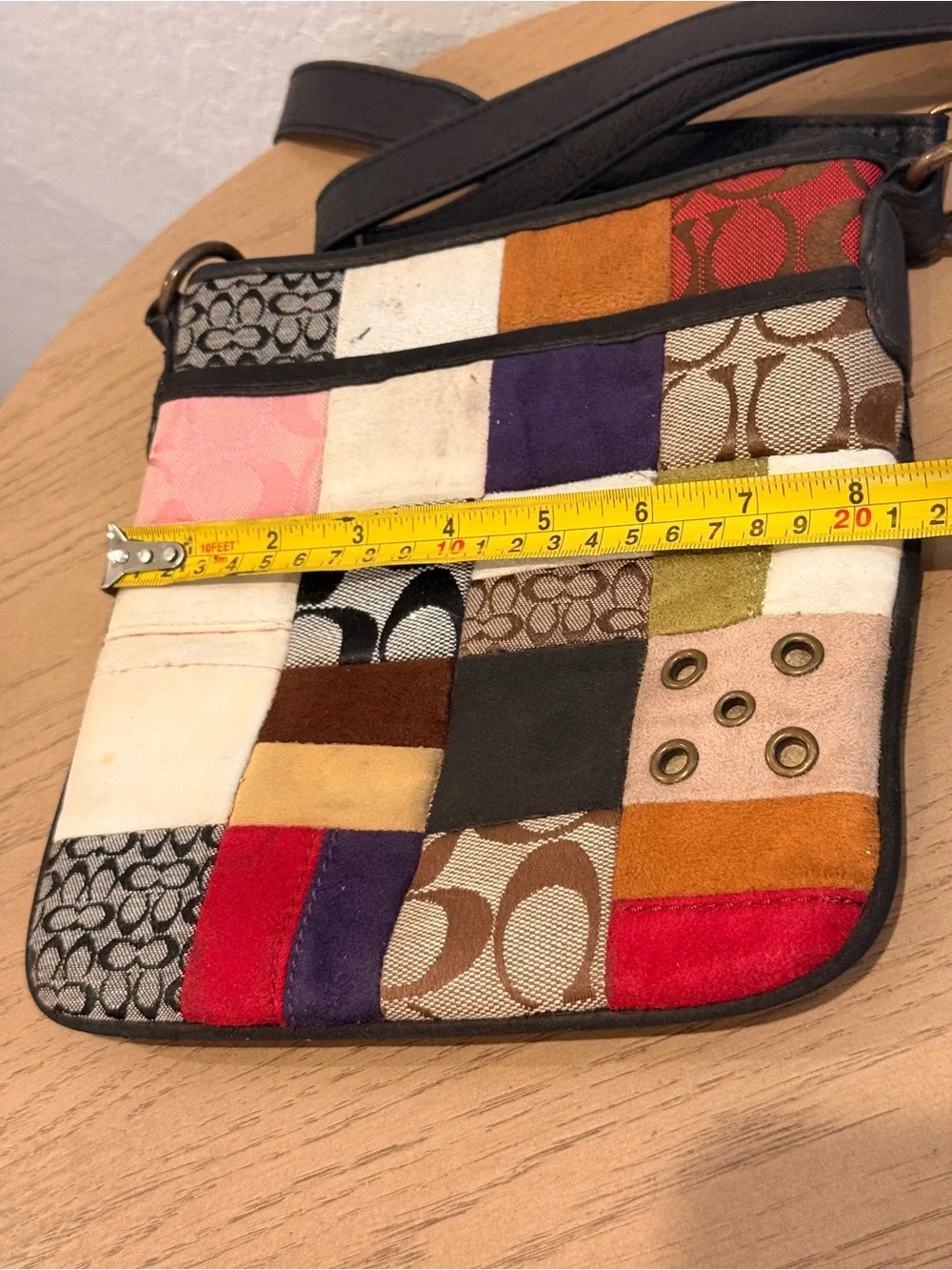Coach Patchwork Crossbody in‎ Multi Patch Colors with Black Strap